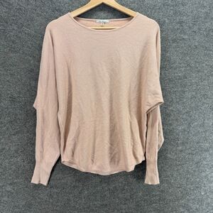 Vila Milano Sweater Pullover Women S Small Beige Knit Long Sleeve Cotton Casual